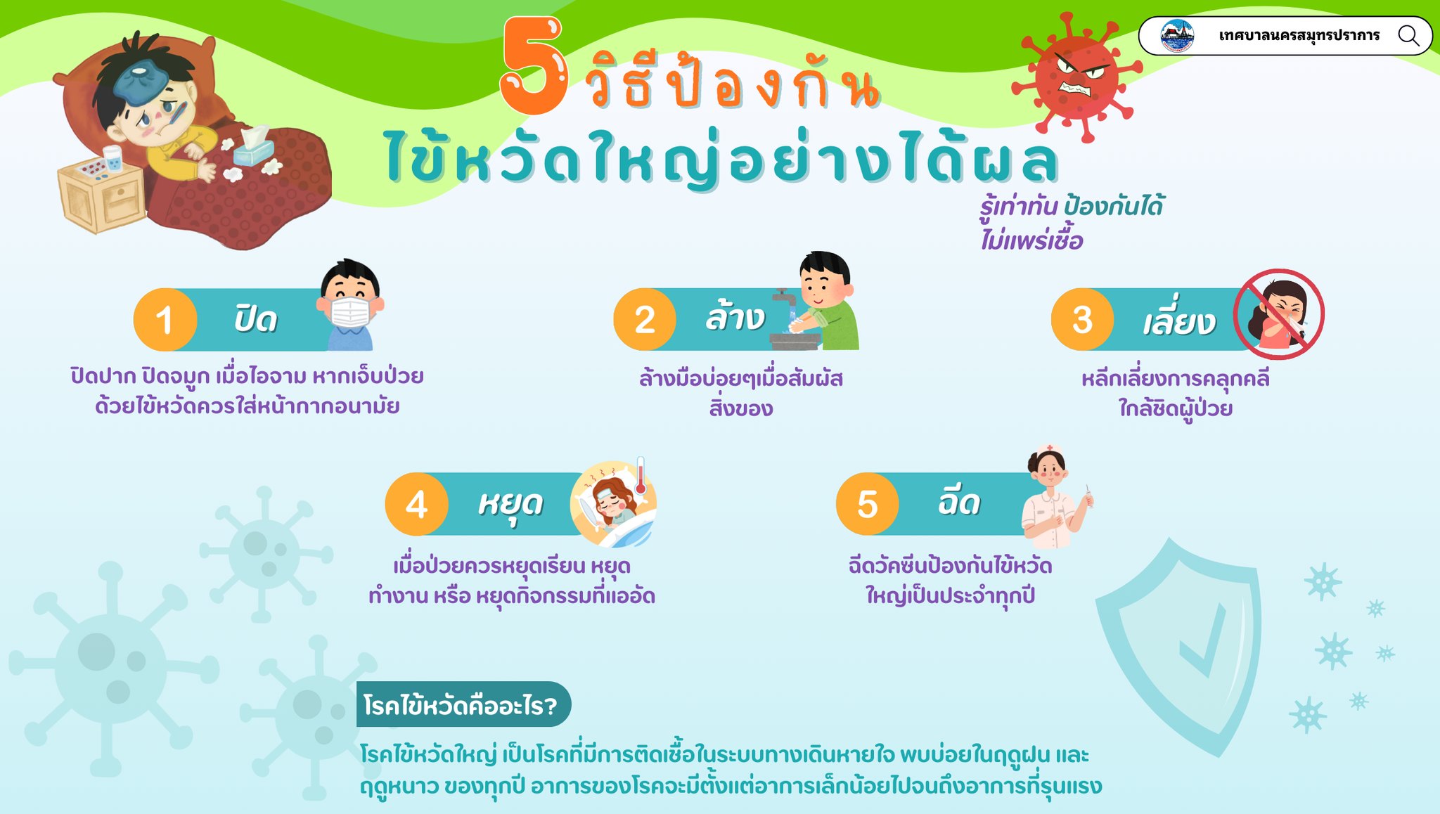 วิธีการป้องกันโรคไข้หวัดใหญ่