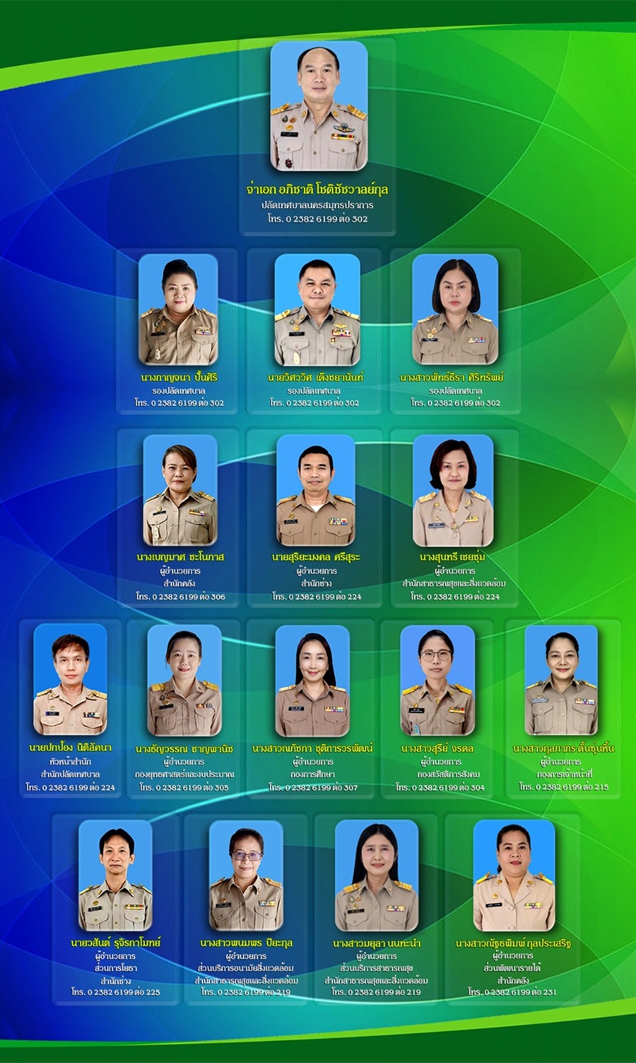 หัวหน้าส่วนราชการ เทศบาลนครสมุทรปราการ